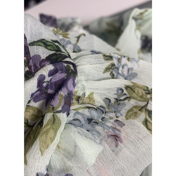 byTiMo Dress Women's Large Mini Bohemian Floral Ruffle Trim Belt Wrap NEW - Picture 7 of 16